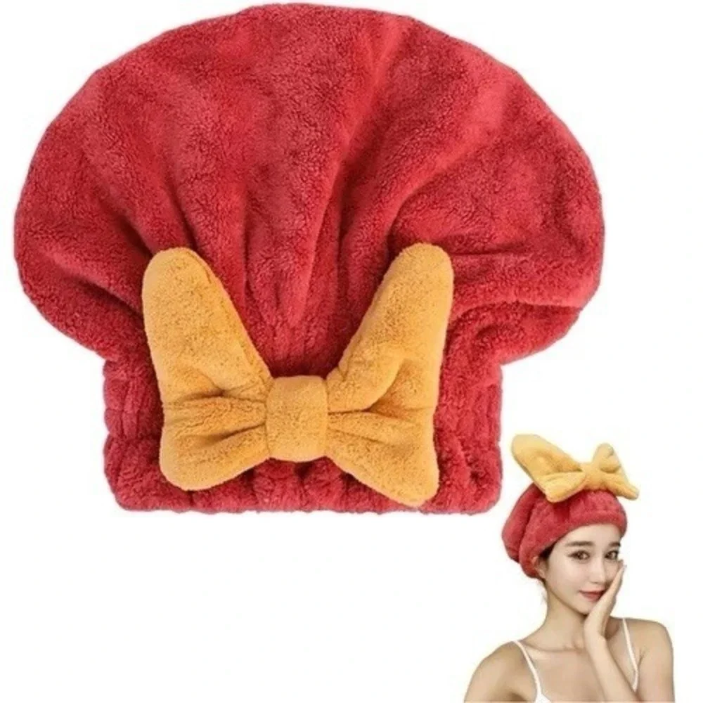 Super Absorbent Hair Towels Wrap for Wet Hair, Microfiber Hair Drying Towels-Cap